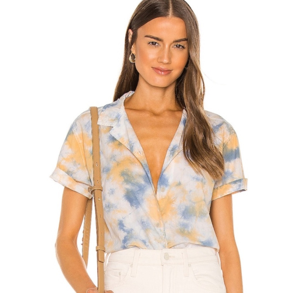 Junk Food Ana cropped shirt tie dye